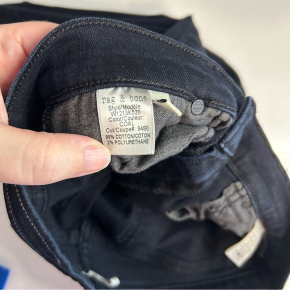 rag &‎ bone Justine Skinny Jeans, Coal 29 - Picture 9 of 10